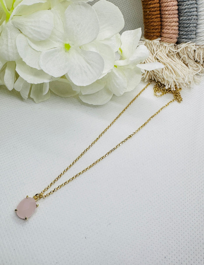 Collana Ocean Pietra Rosa - Gioielli Argento Moda Donna Made in Italy 