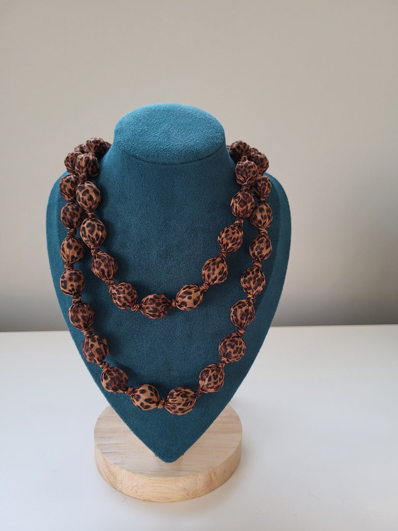 Collana Tiger  Marrone Fantasia - Accessori Artigianali Made in Italy