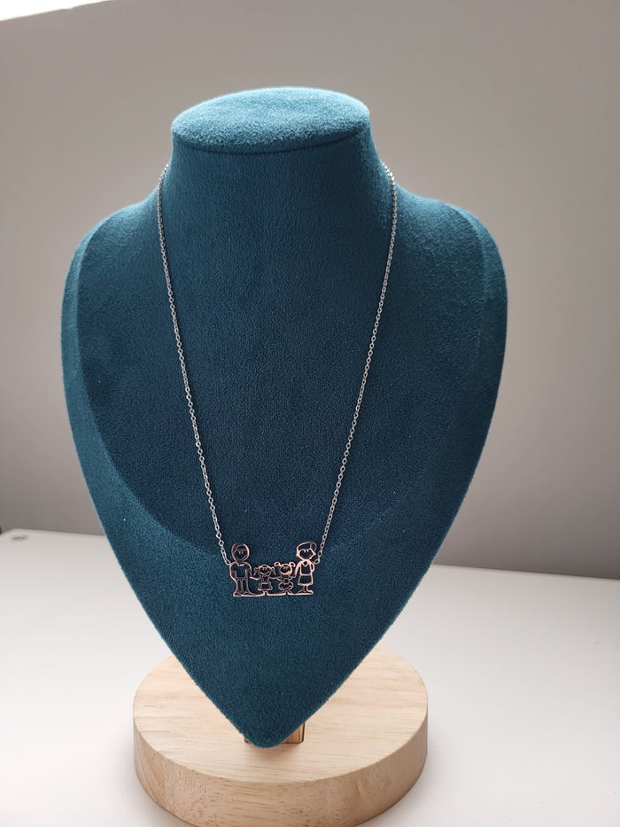 Collana Two Girls - Gioielli Acciaio Made in Italy 