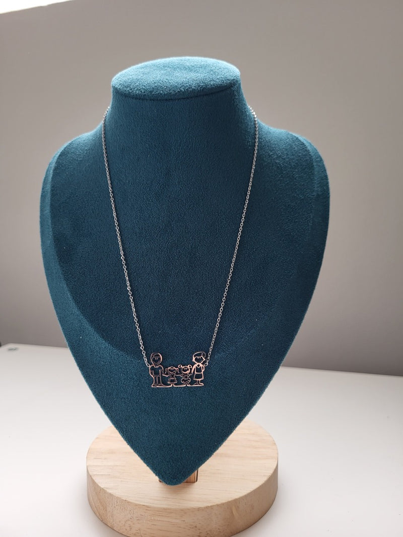 Collana Two Girls - Gioielli Acciaio Made in Italy 