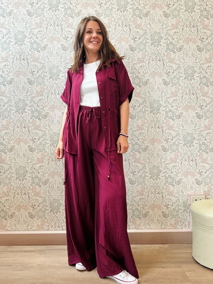 Completo Donna Lucilla Bordeaux - Abbigliamento Moda Donna Made in Italy