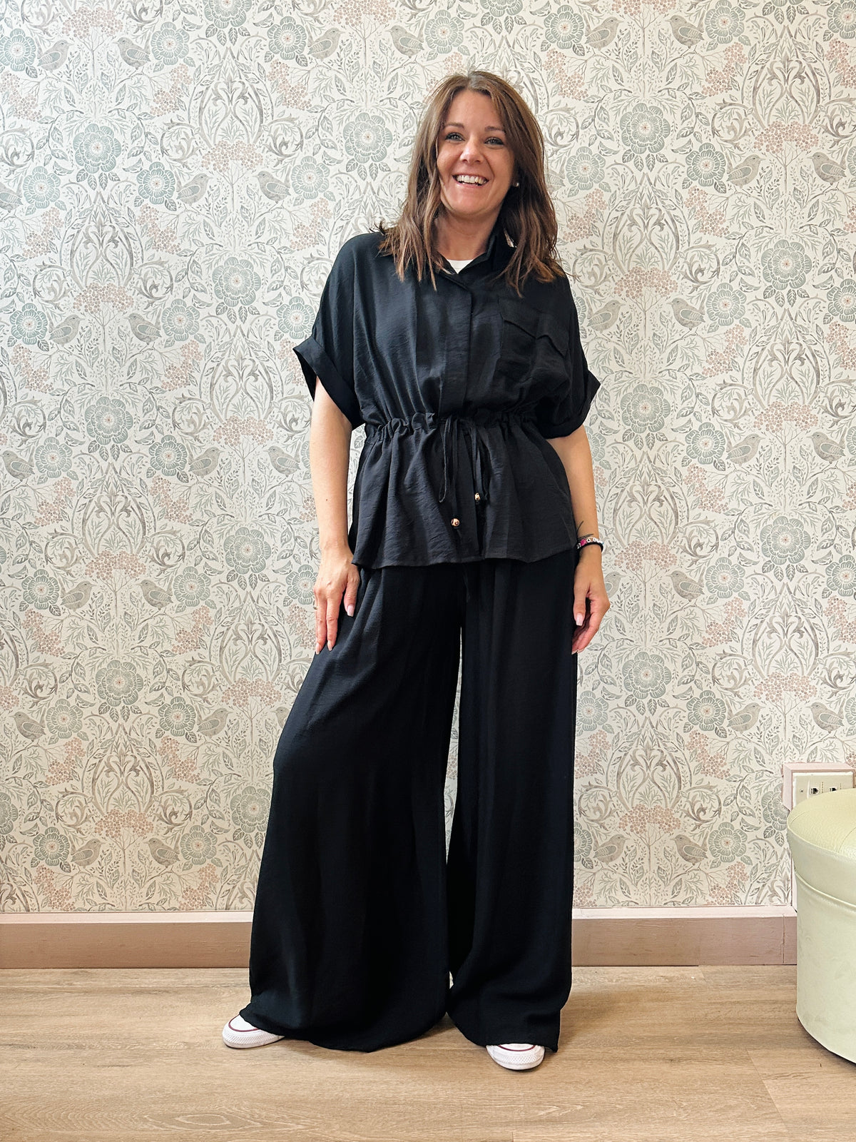 Completo Donna Sahariana Lucilla Nero - Abbigliamento Moda Donna Made in Italy