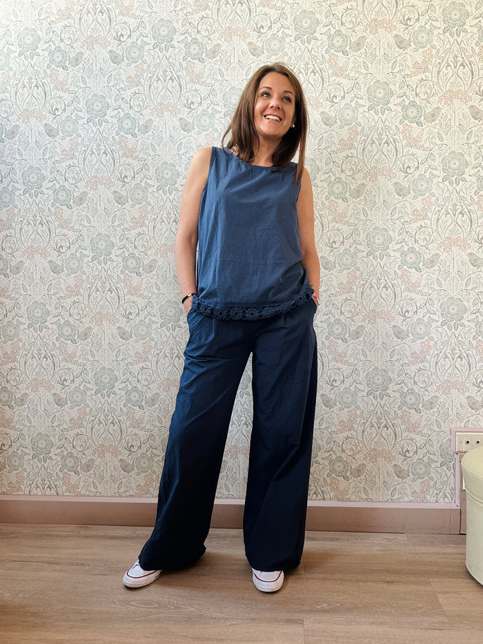 Completo Donna Toscana Blu - Abbigliamento Moda Donna Made in Italy