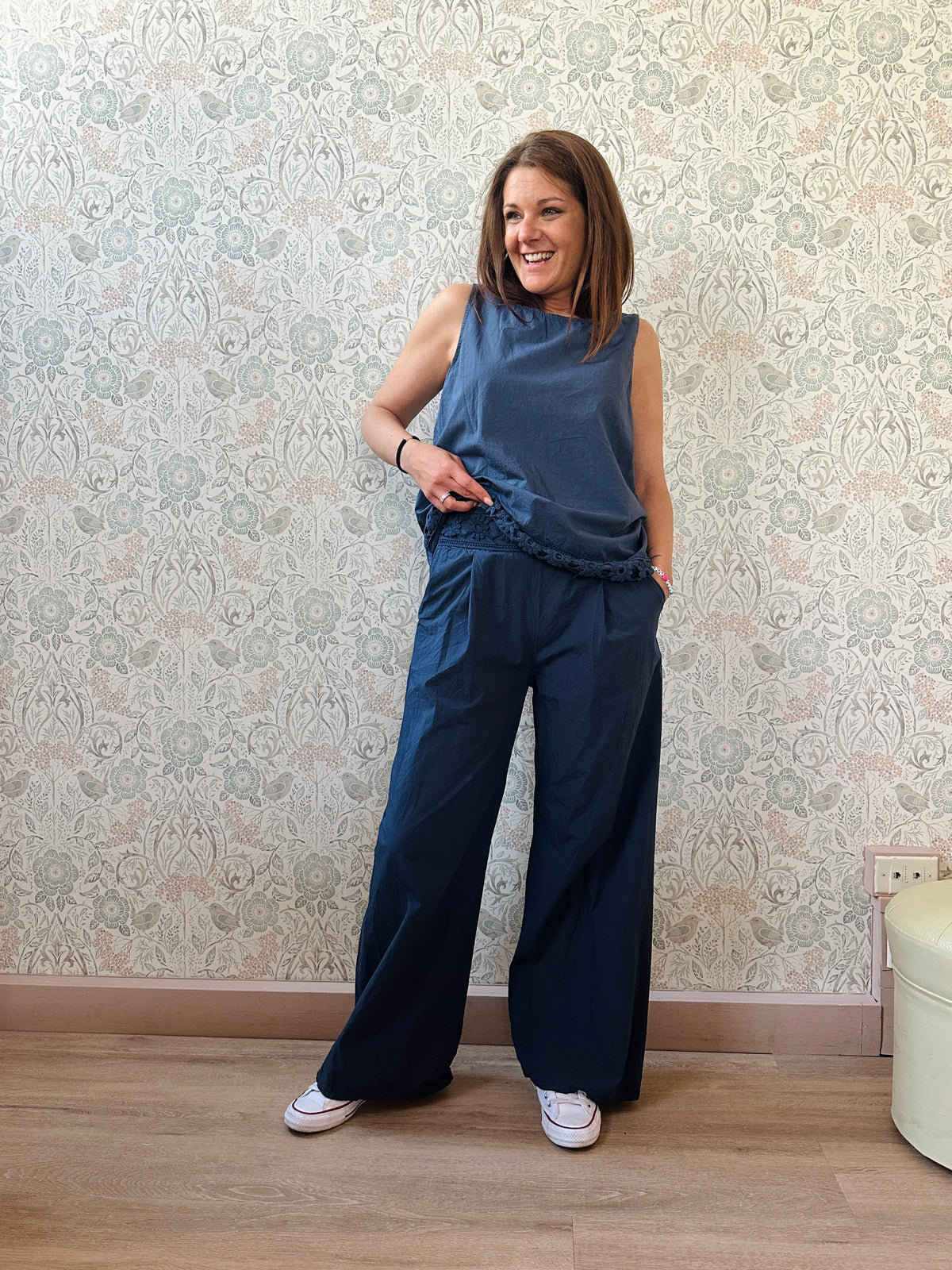 Completo Donna Toscana Blu Retro - Abbigliamento Moda Donna Made in Italy