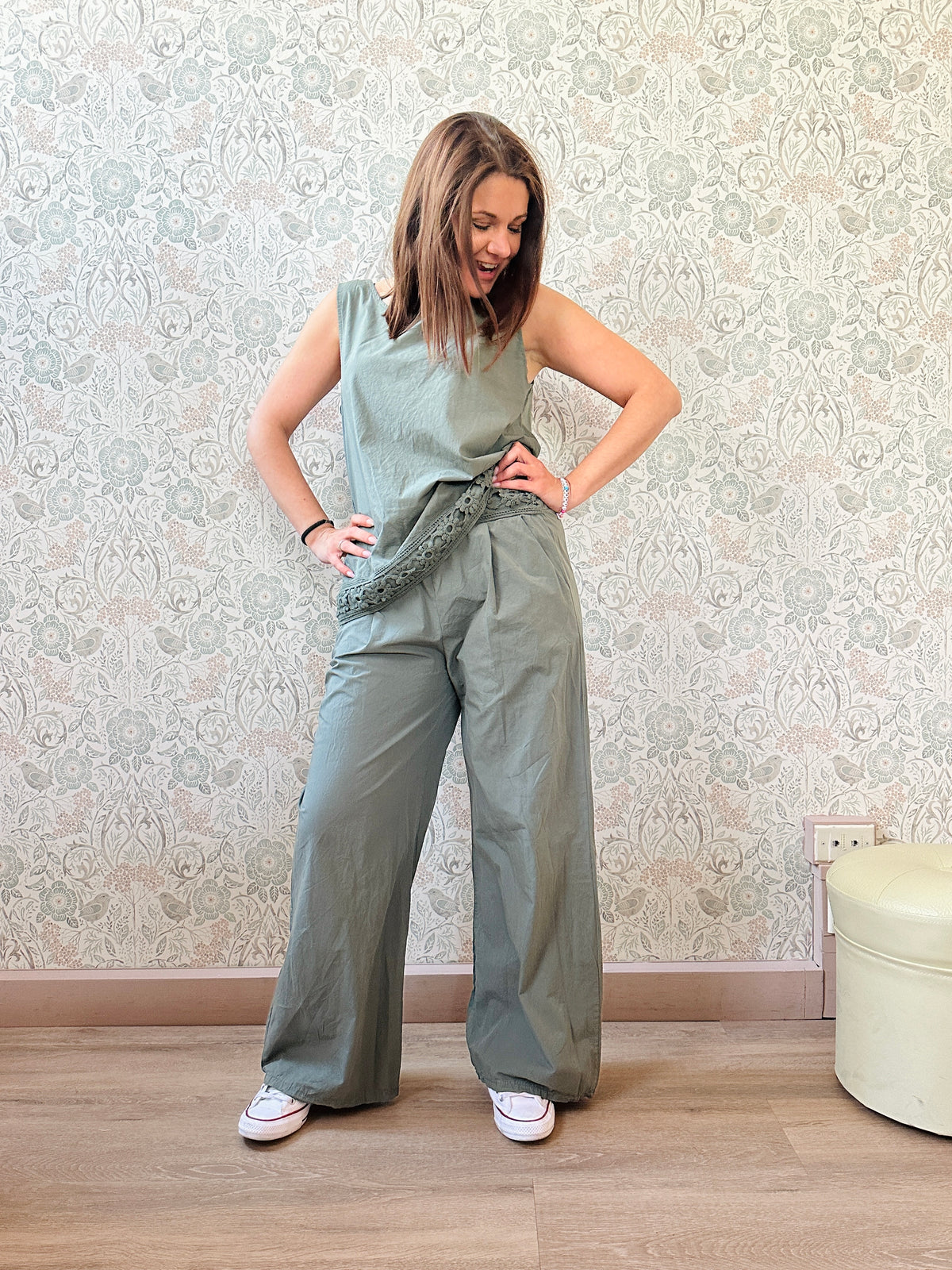Completo Donna Toscana Verde Militare - Abbigliamento Moda Donna Made in Italy