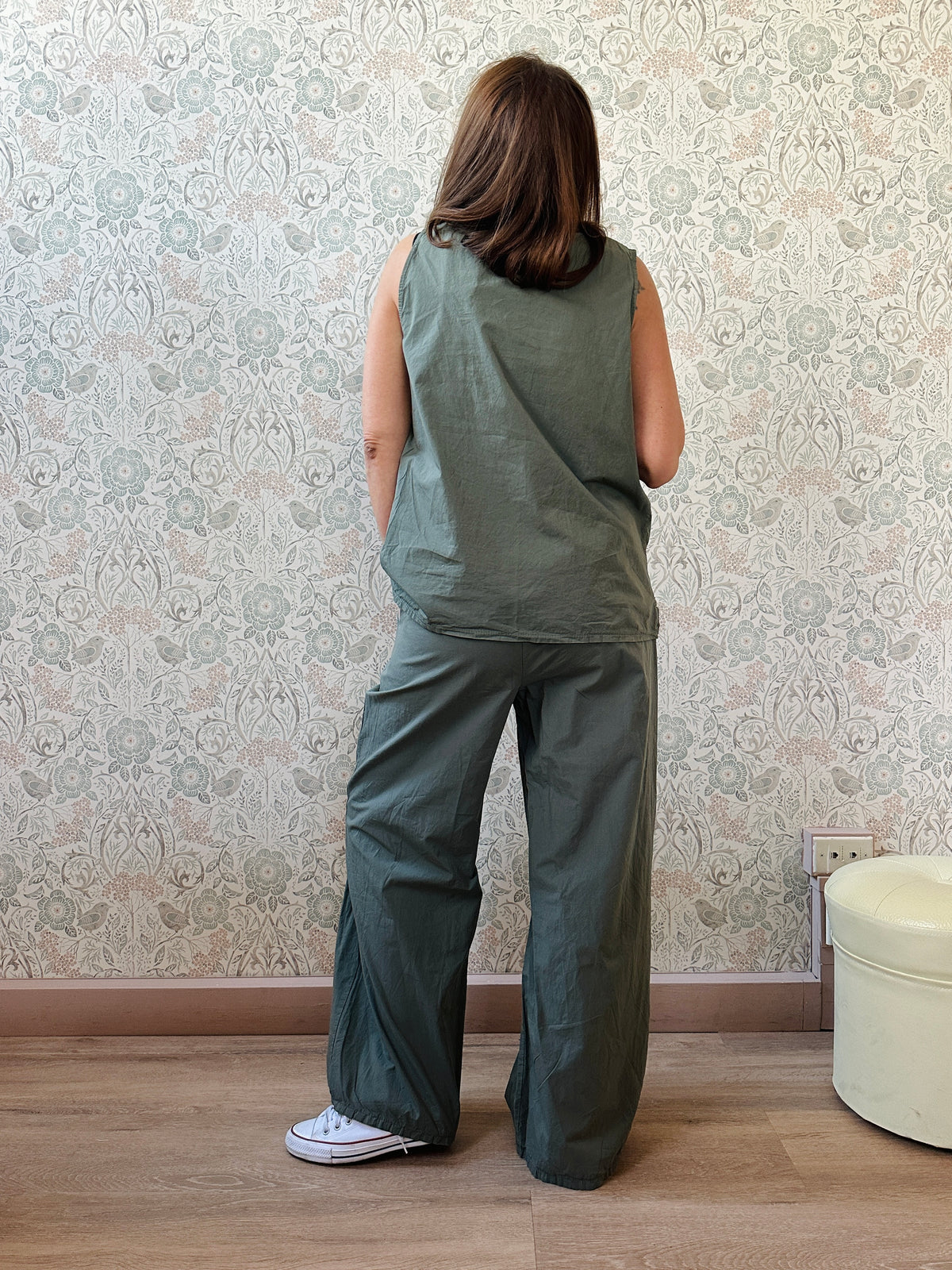 Completo Donna Toscana Verde Militare Retro - Abbigliamento Moda Donna Made in Italy