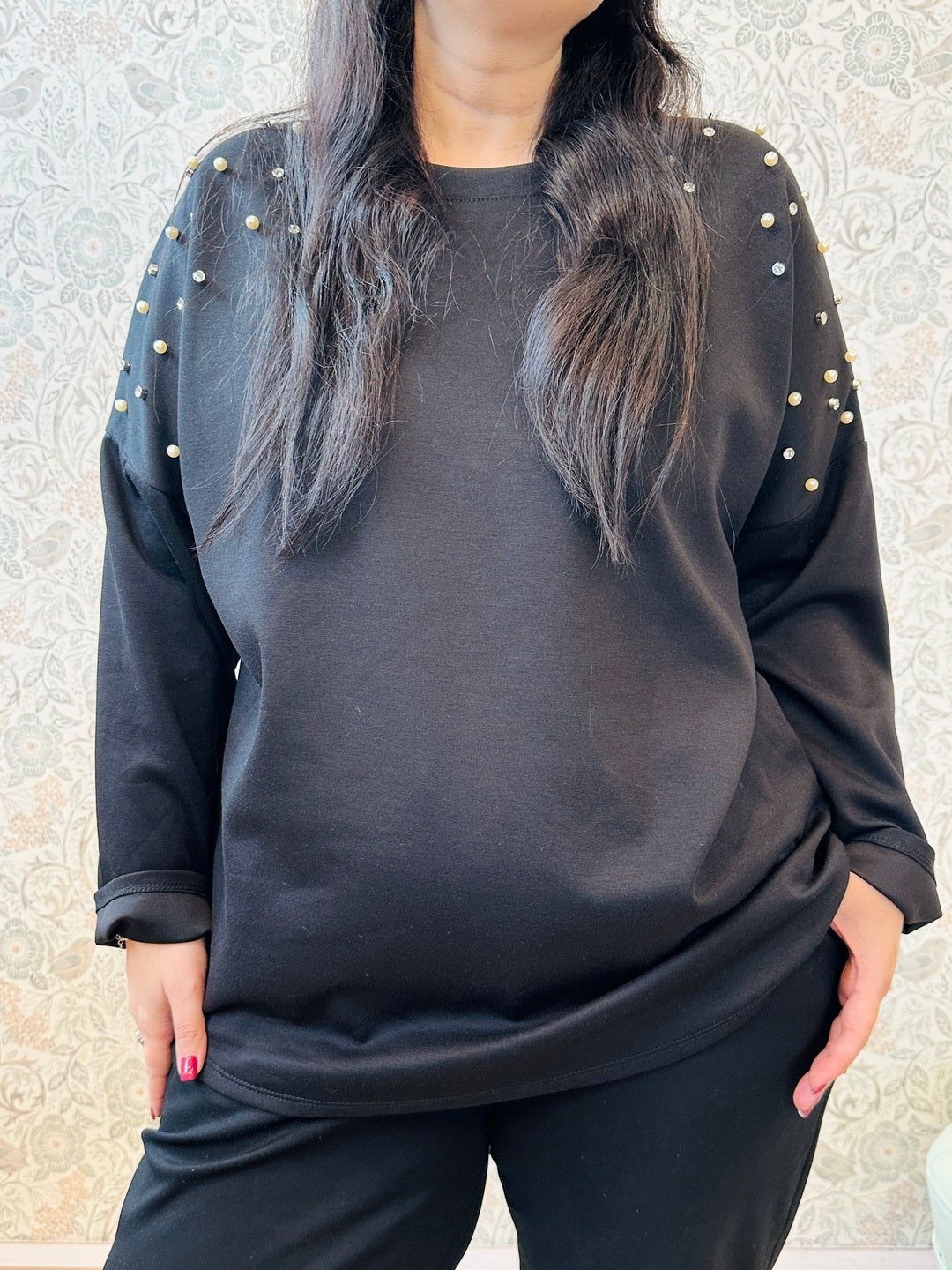 Felpa Perla Curvy - Abbigliamento Donna Made in Italy Must Have