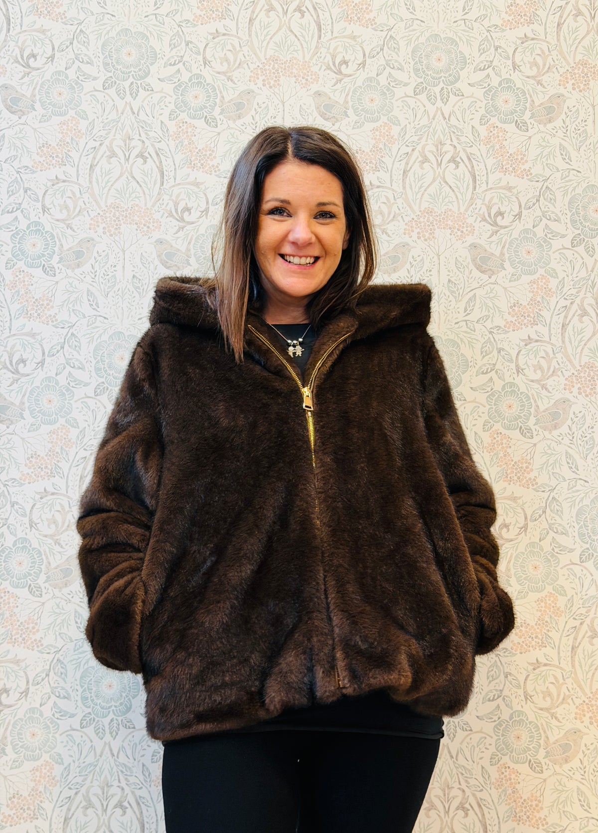 Giacca Pelliccia Brown