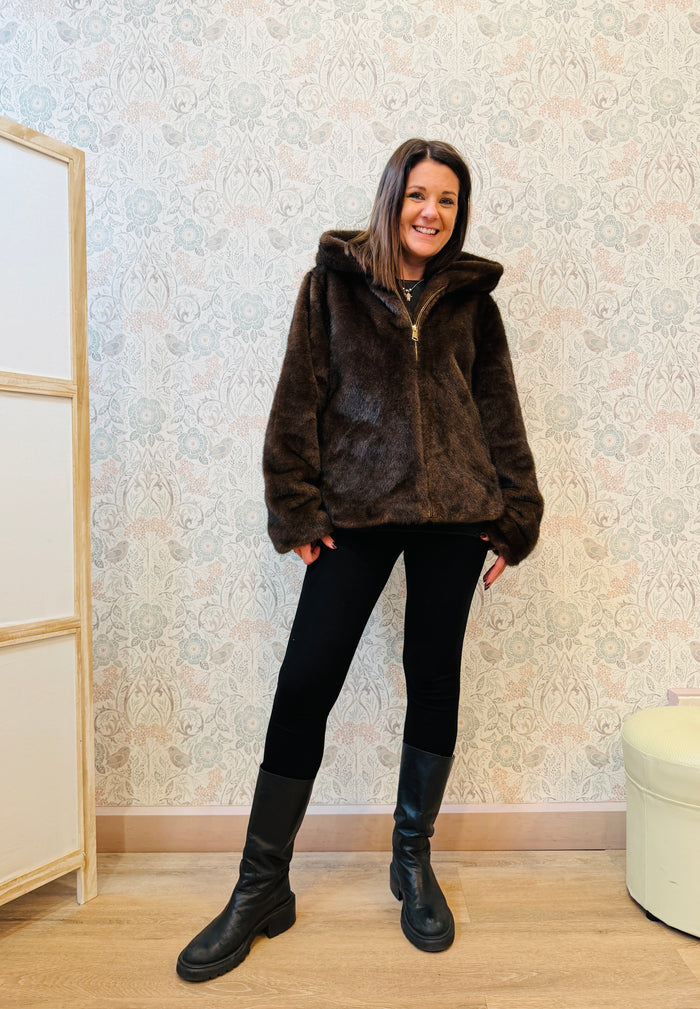 Giacca Pelliccia Brown