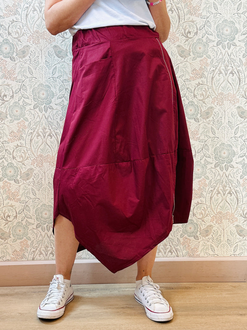 Gonna Lunga Zip - Abbigliamento Moda Donna Made in Italy
