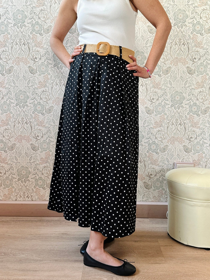 Gonna Midi Pois - Abbigliamento Donna Made in Italy Must Have