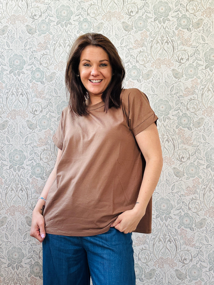 la valigia a pois T-shirt Manica Corta Belly