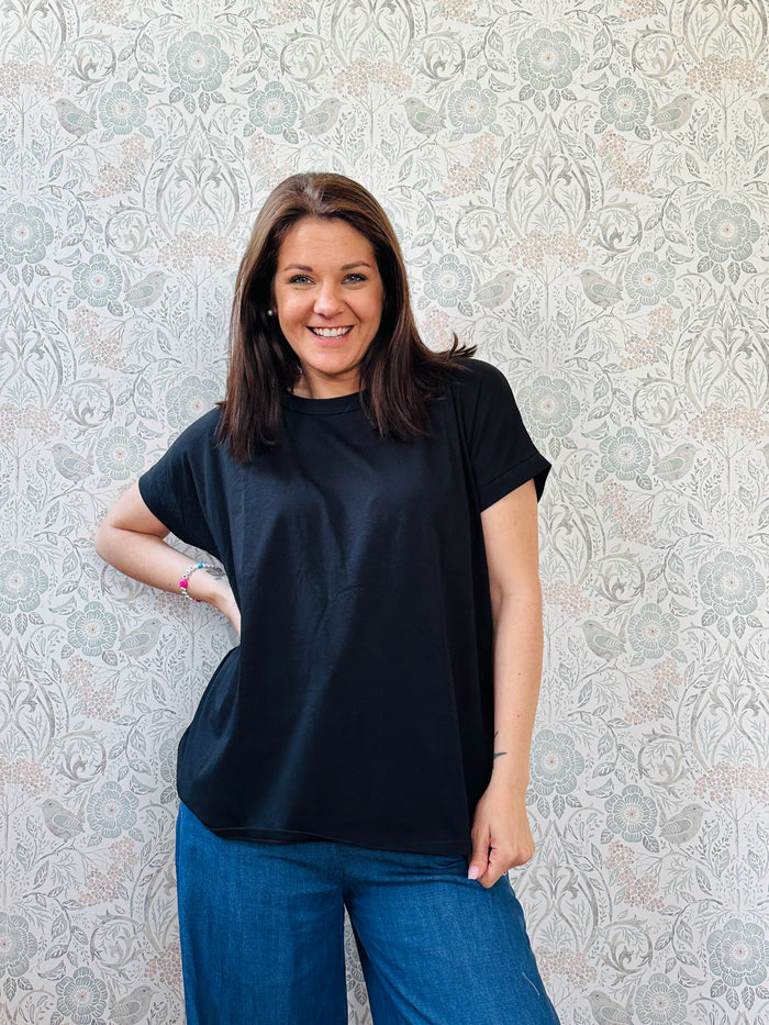 la valigia a pois T-shirt Manica Corta Belly