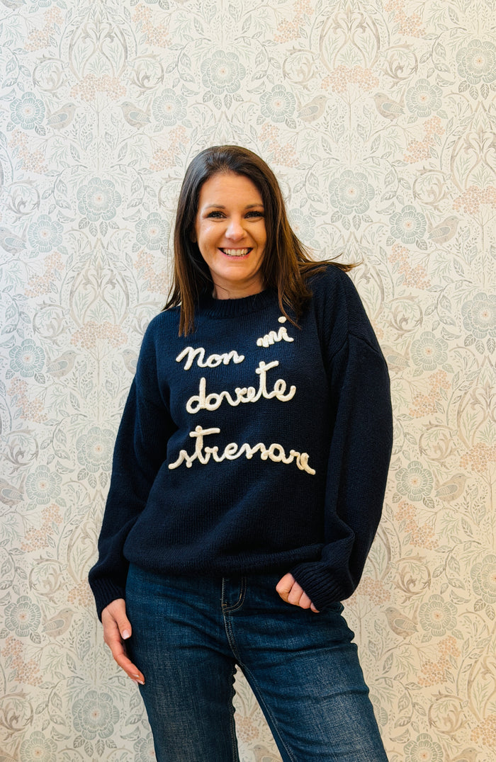 Maglione non mi dovete stressare