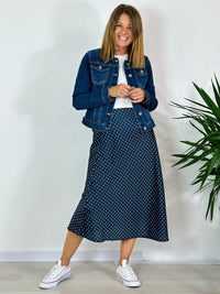 la valigia a pois Giacca Denim Blue Sky