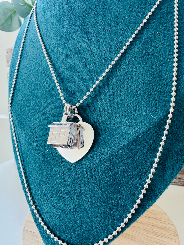 Collana Lunga Cuore Silver&Casetta