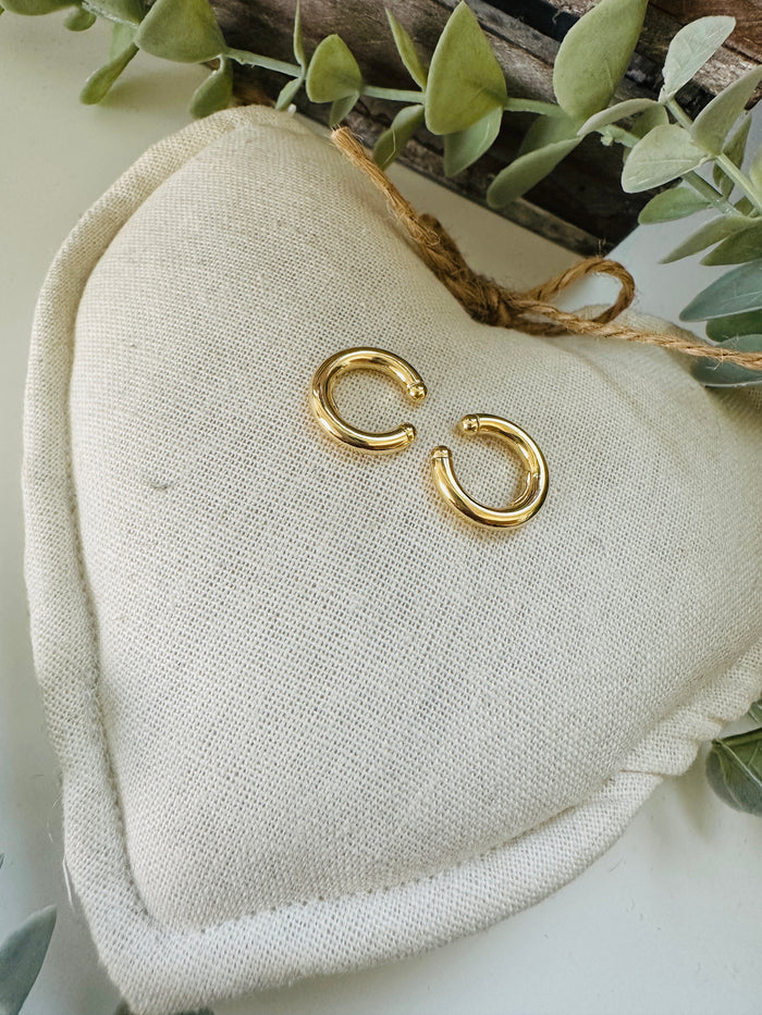 la valigia a pois Orecchini Earcuff Gold Circle