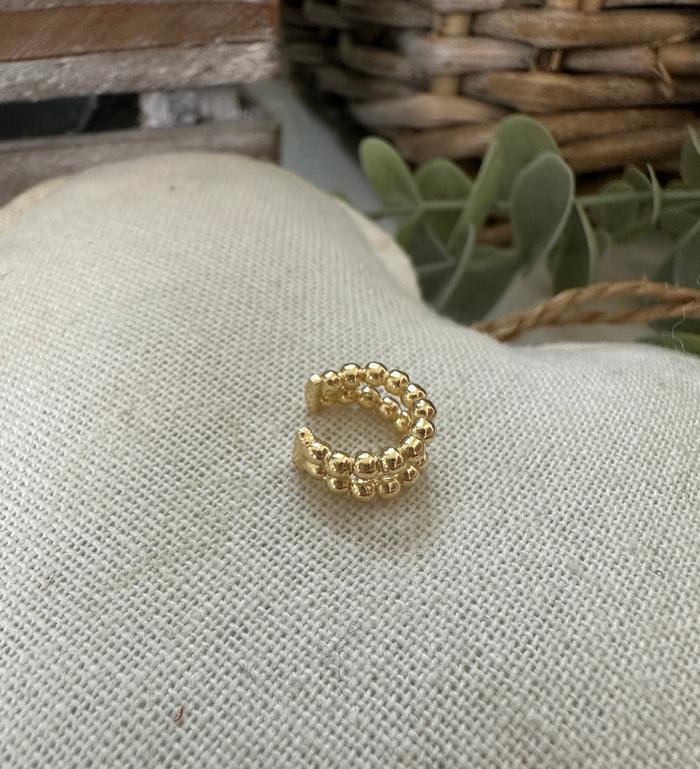 la valigia a pois Orecchini Earcuff Gold