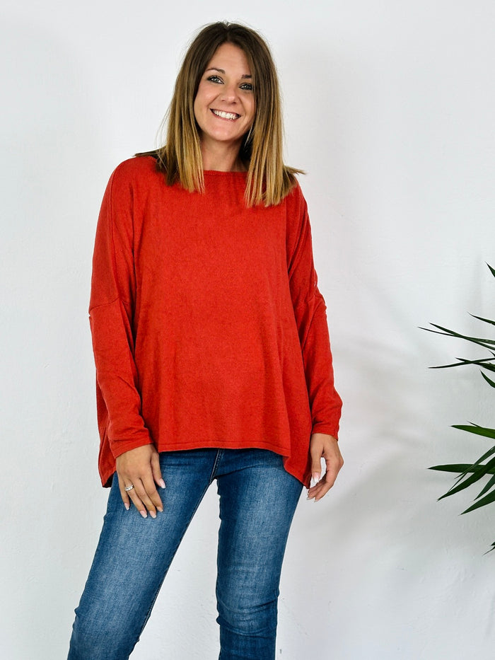 la valigia a pois maglione cashmere over