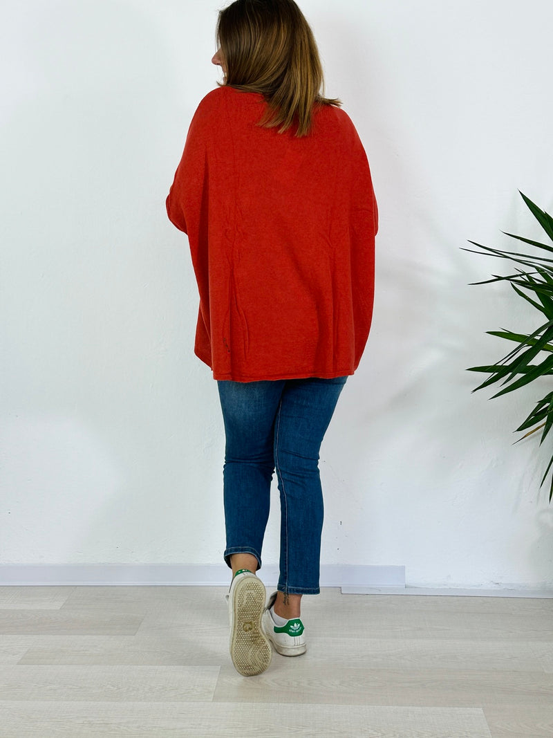 la valigia a pois maglione cashmere over