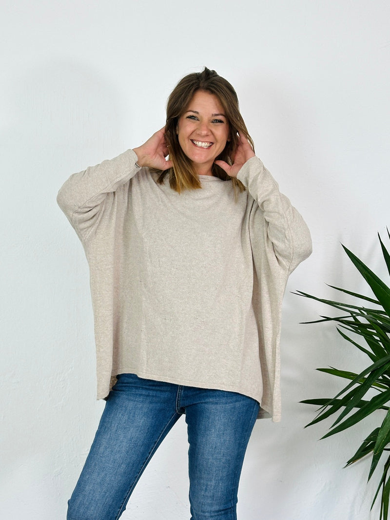 la valigia a pois maglione cashmere over