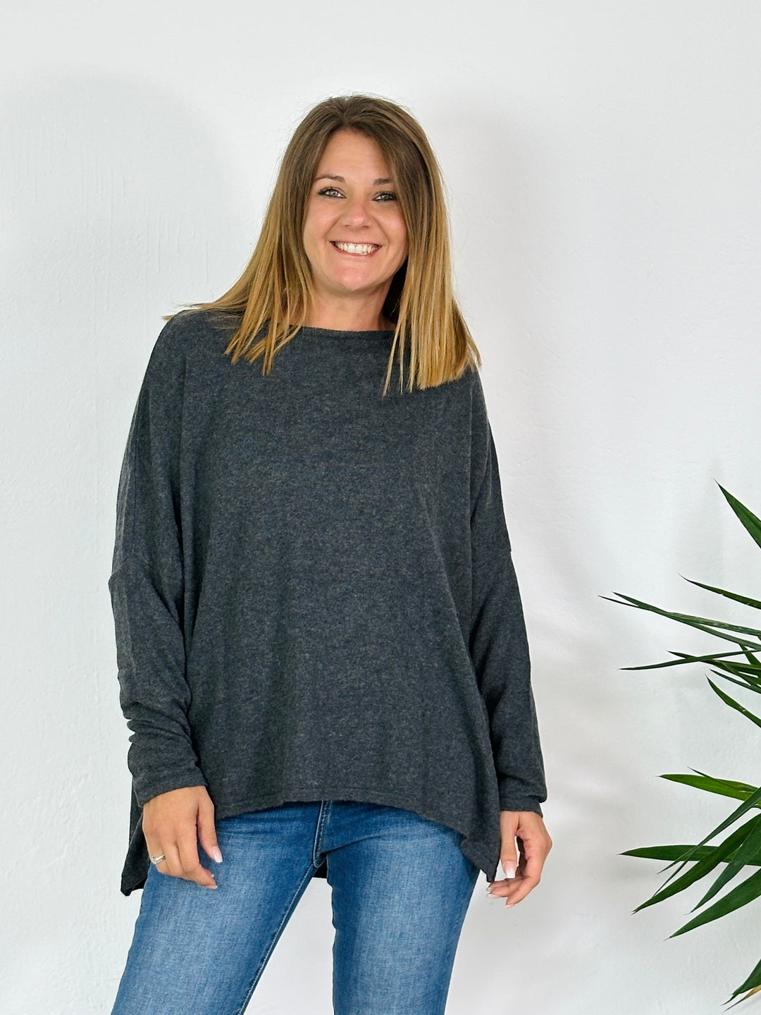 la valigia a pois maglione cashmere over