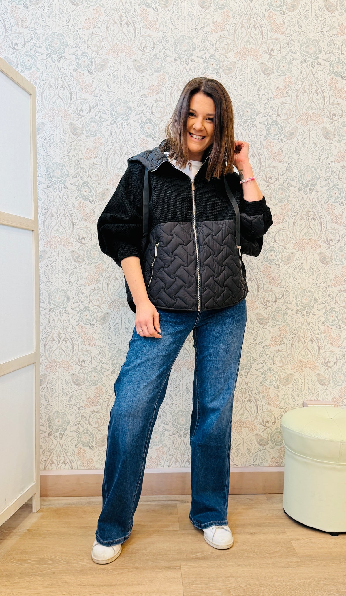 Giacca 100 gr. joggings pipistrello Nero