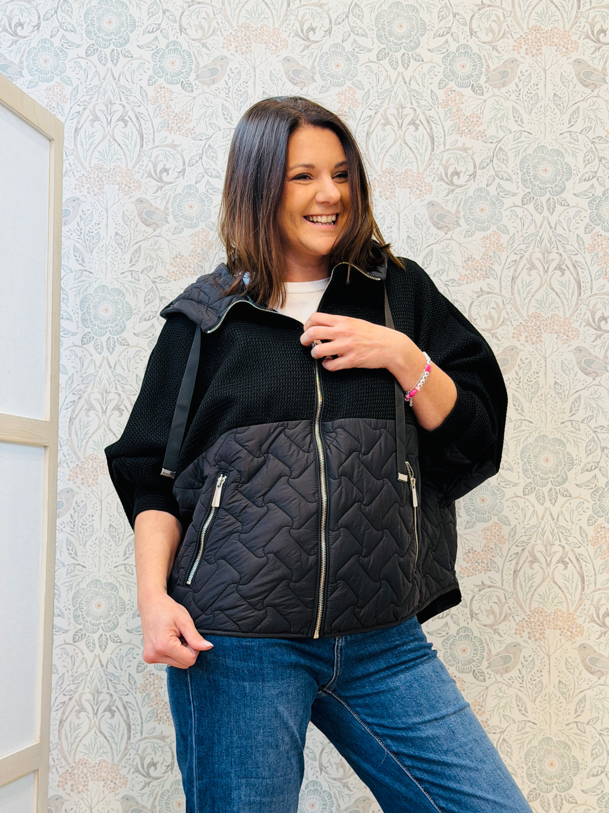 Giacca 100 gr. joggings pipistrello Nero