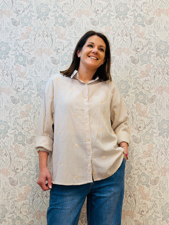 Camicia Goffrato Love