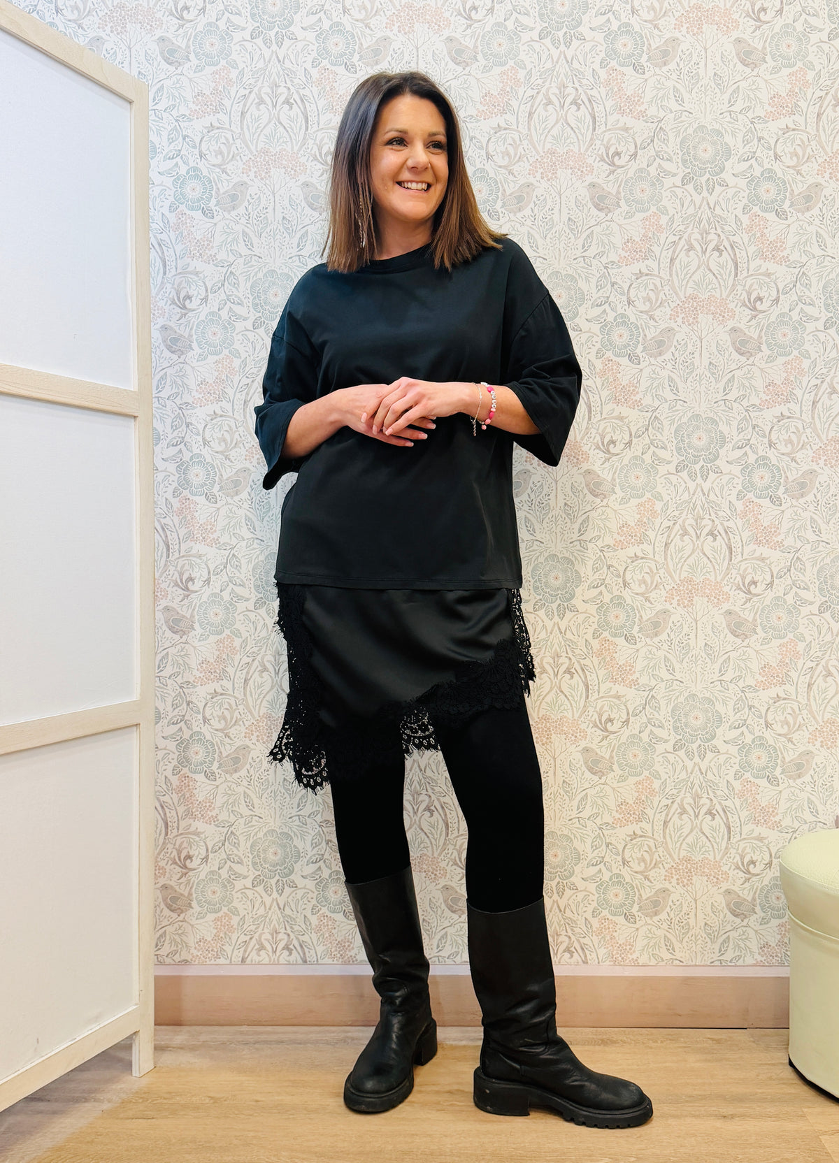 T-shirt Manica Corta Over Satin