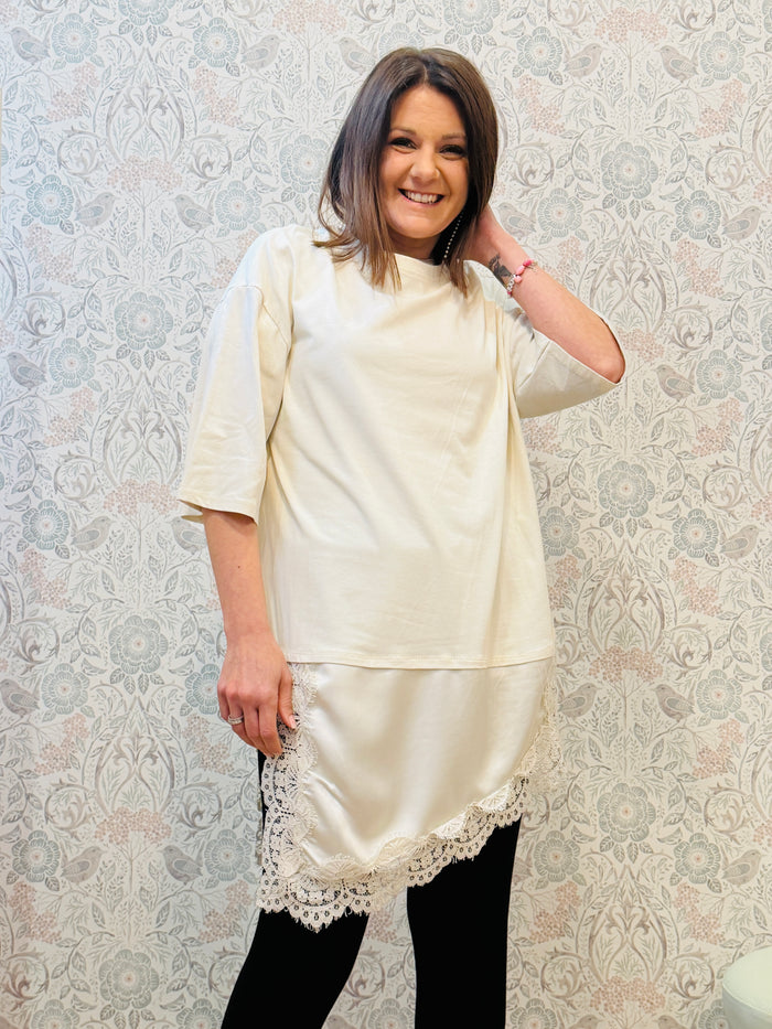 T-shirt Manica Corta Over Satin