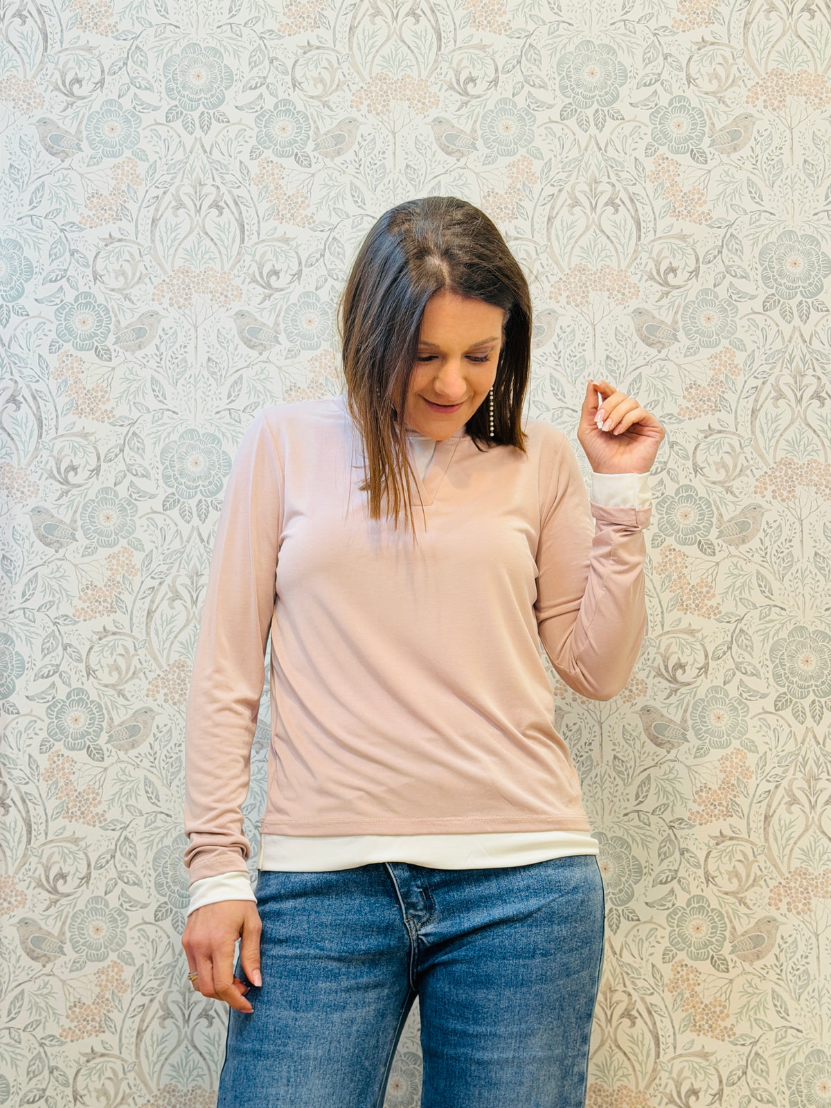 T-shirt Manica Lunga Bi-Color Spring