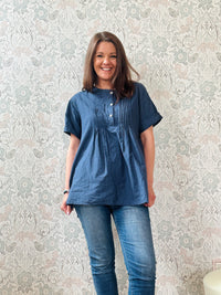 la valigia a pois Camicia Dress Manica Corta