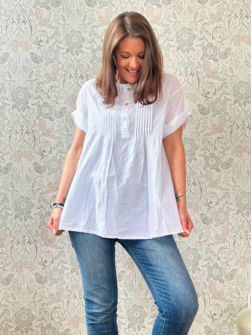 la valigia a pois Camicia Dress Manica Corta