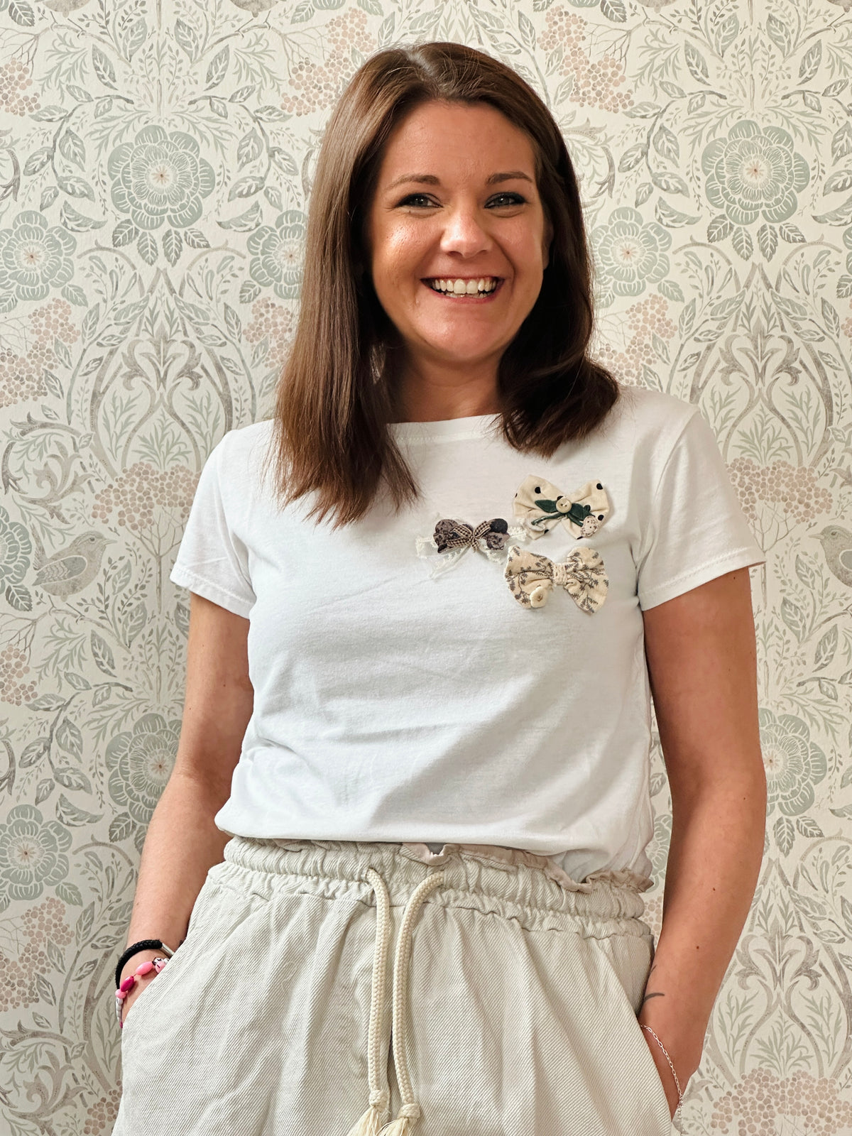 la valigia pois t-shirt tre fiocchetti