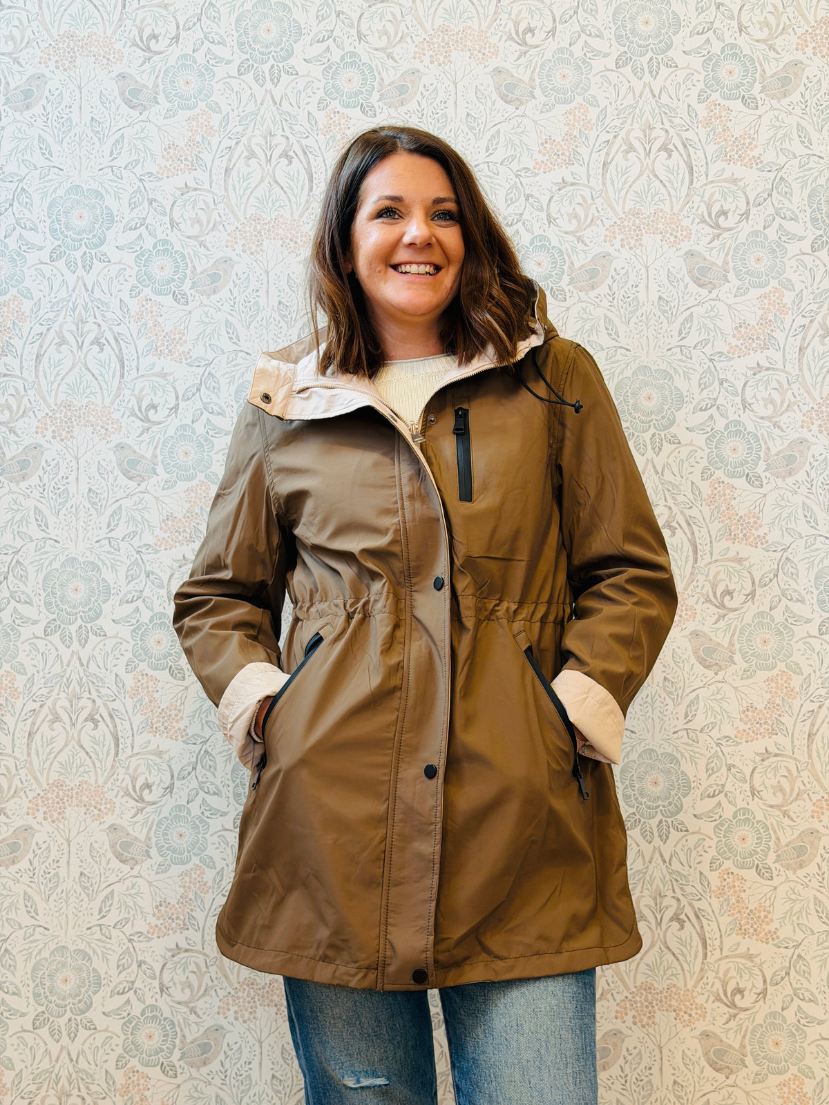 Giacca Double Sandra Tabacco