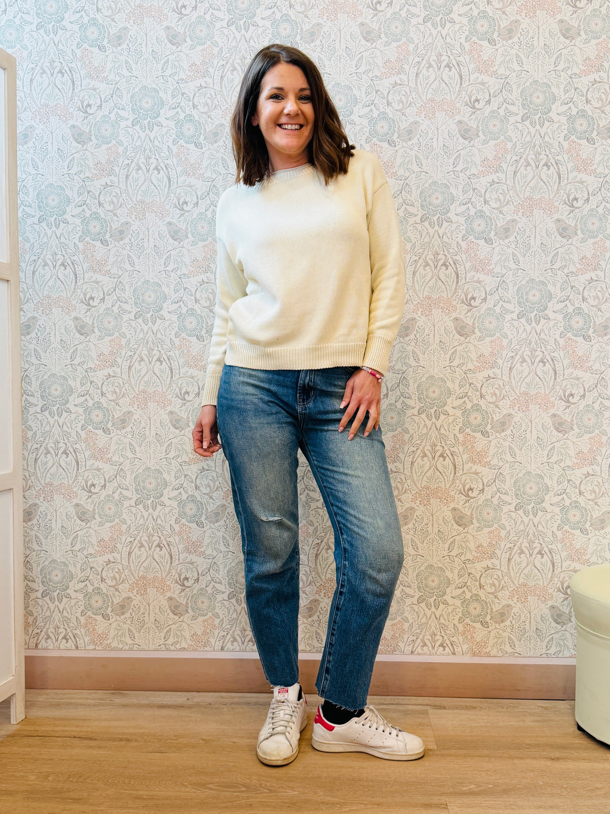 Jeans slim sfrangiato