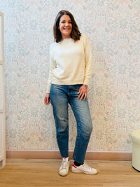 Jeans slim sfrangiato