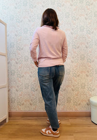 T-shirt Manica Lunga Barchetta Volant