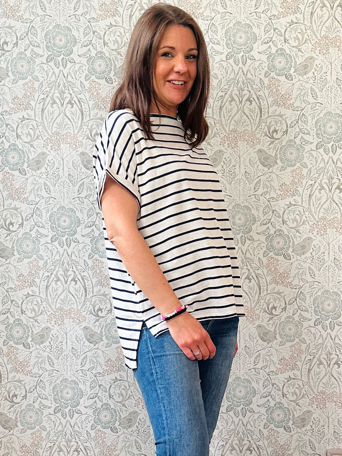 la valigia pois t-shirt manica corta terry