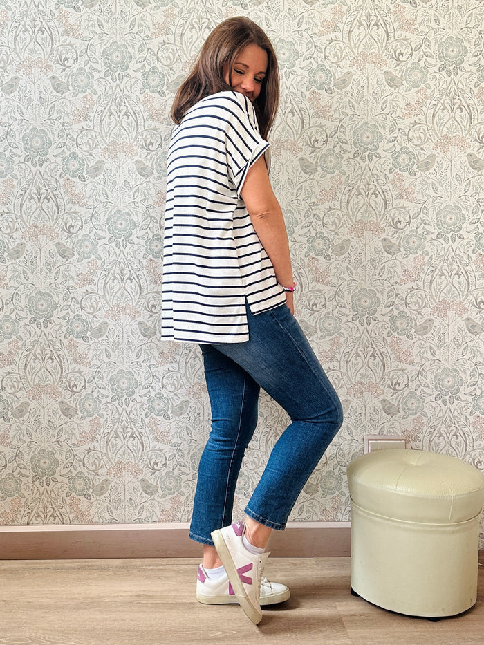 la valigia pois t-shirt manica corta terry