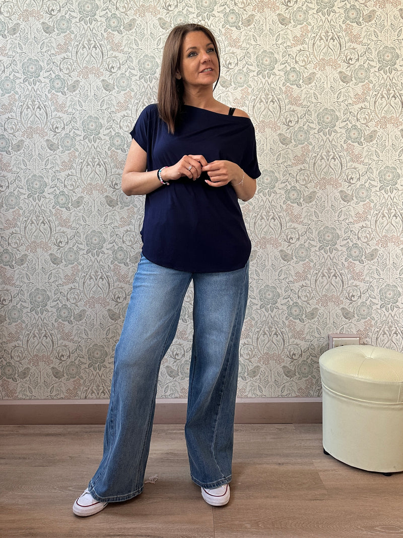 la valigia pois t-shirt barchetta color