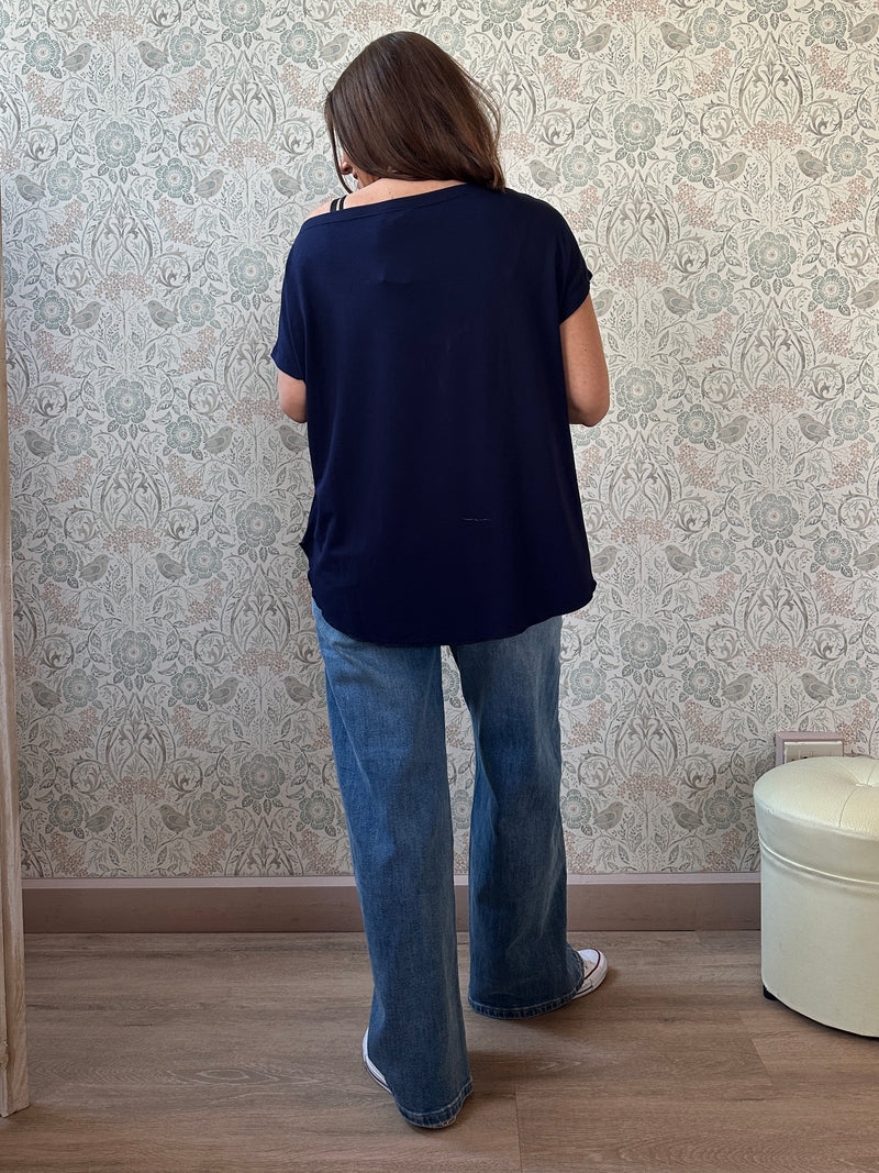 la valigia pois t-shirt barchetta color