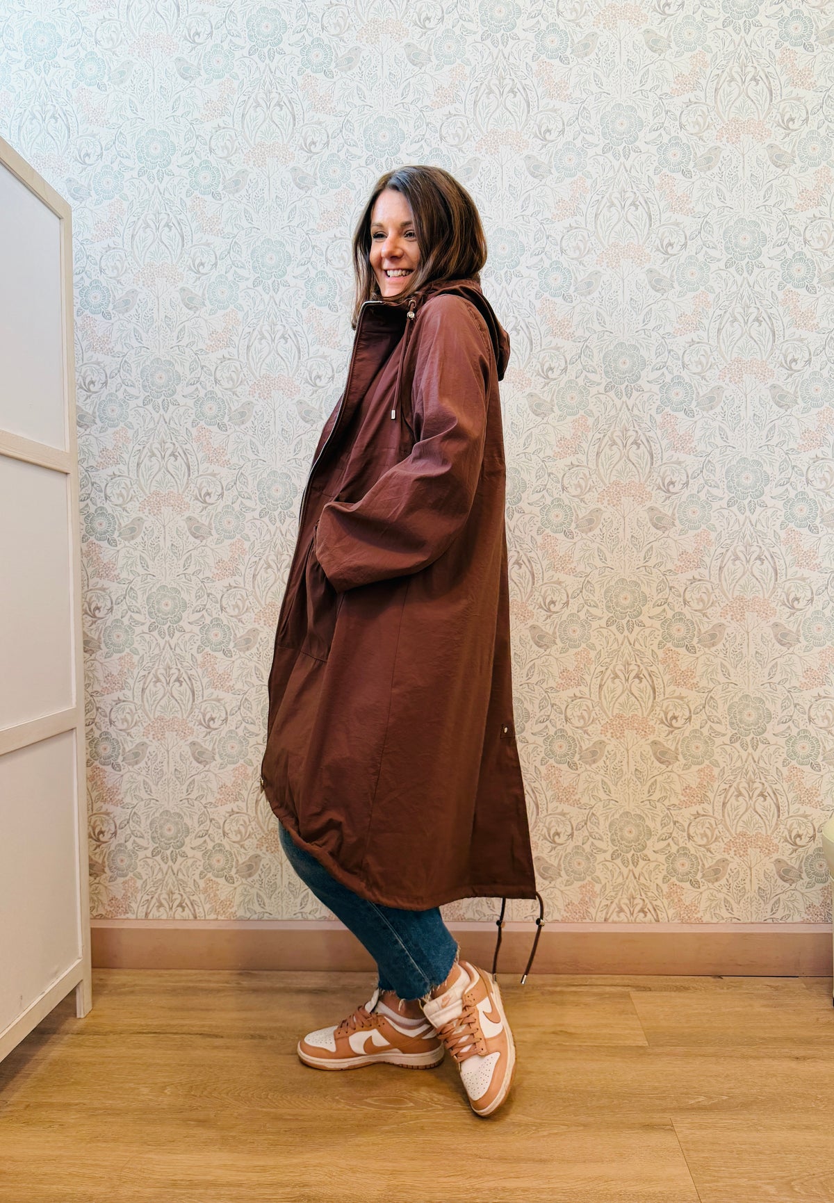 giacca lunga nuvola marrone