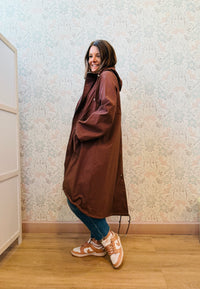 giacca lunga nuvola marrone