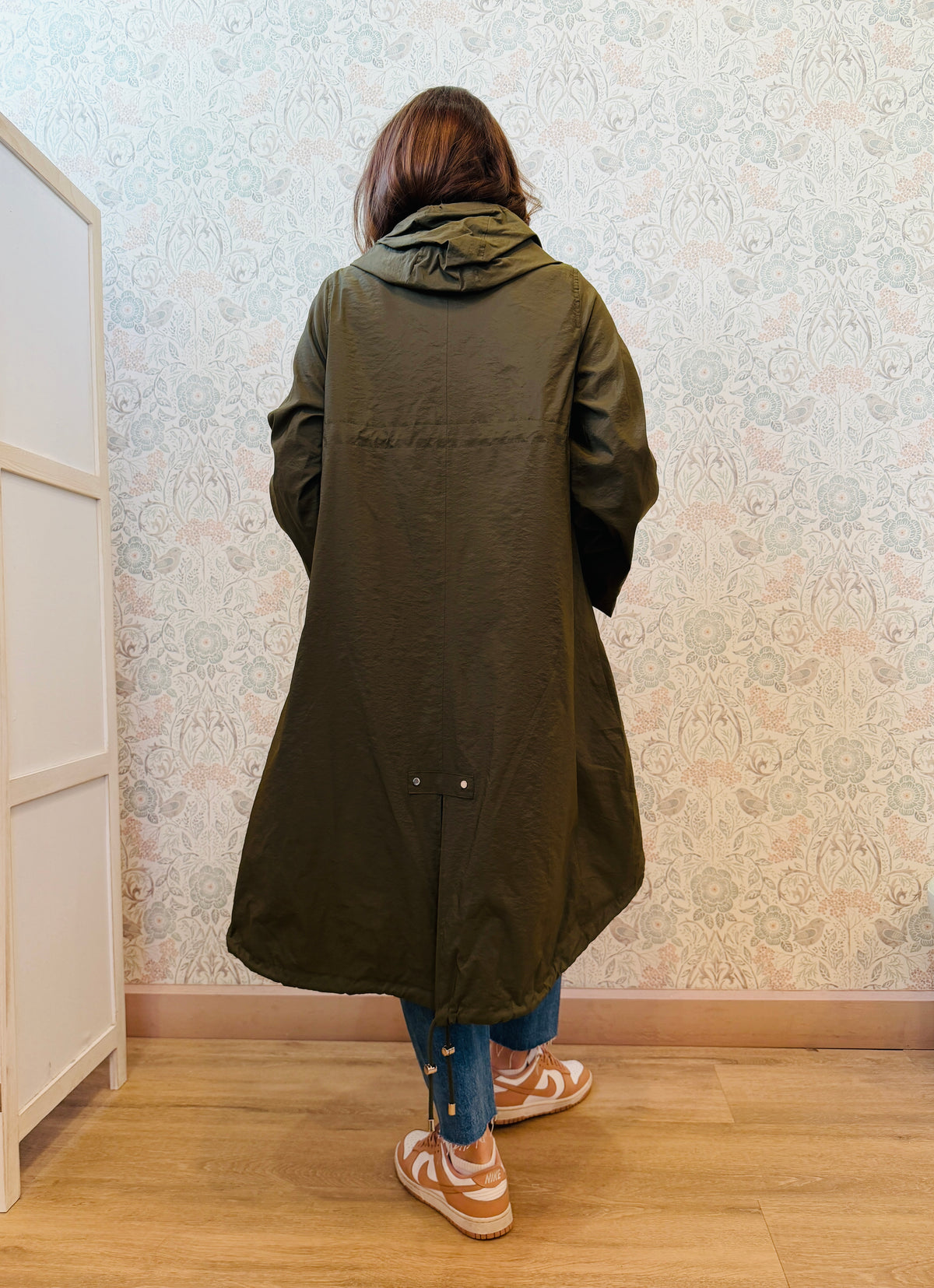 Giacca lungo nuvola militare