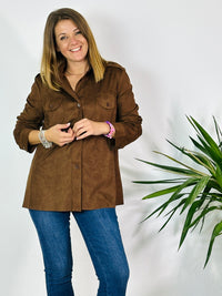 la valigia a pois Camicia Suede