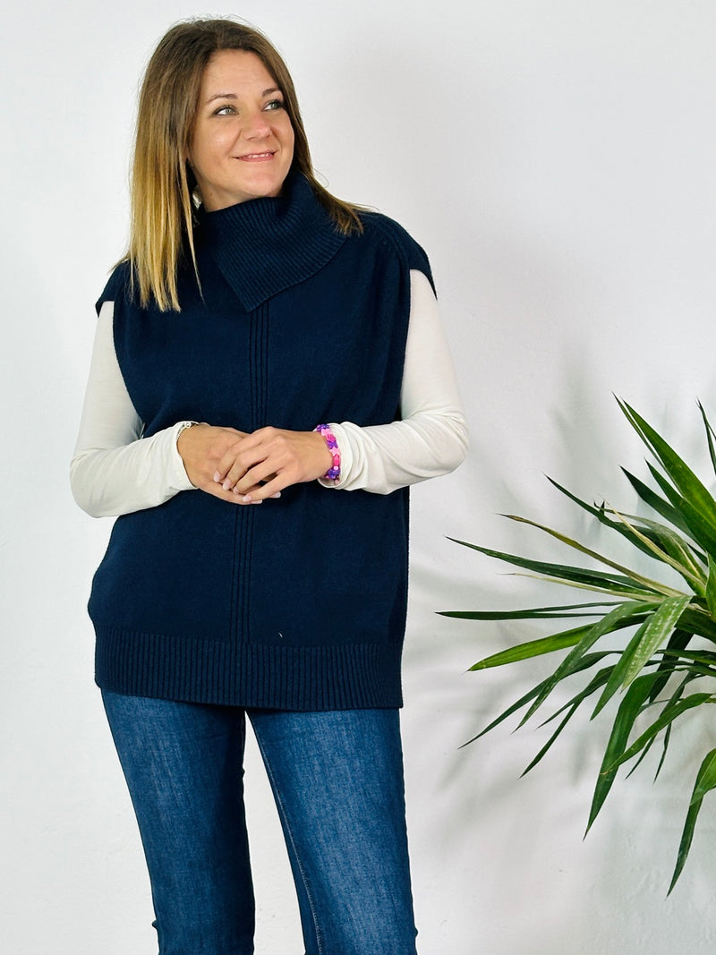 la valigia a pois Gilet Oxford