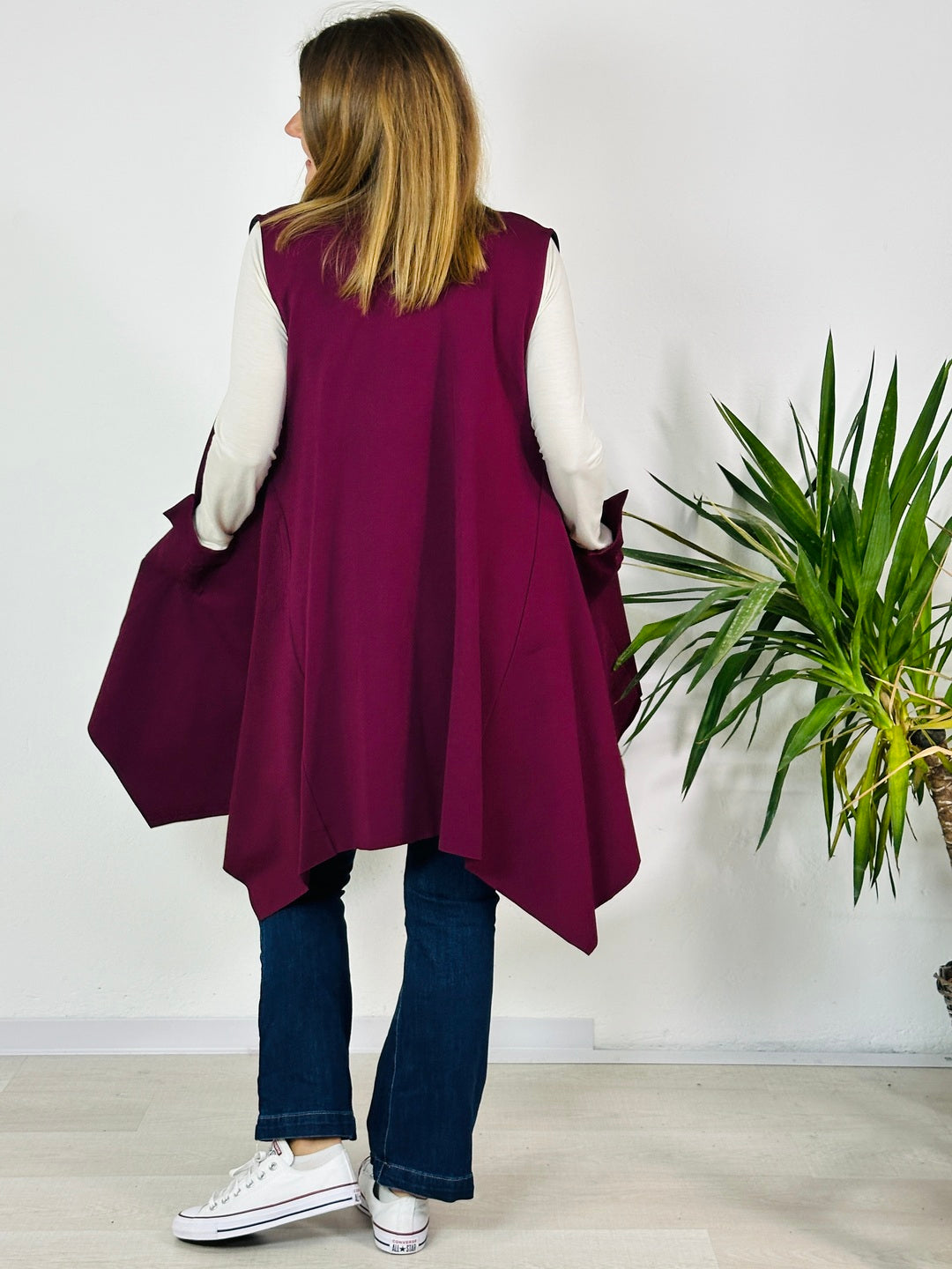 la valigia a pois Gilet Felpa Cherry