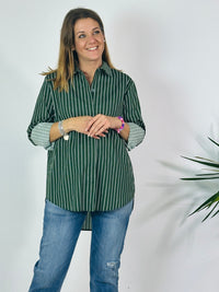 la valigia a pois Camicia Amaranto Verde